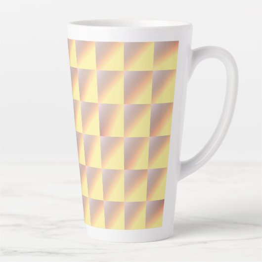 Tone-on-tone squares. latte mok (Rechts)