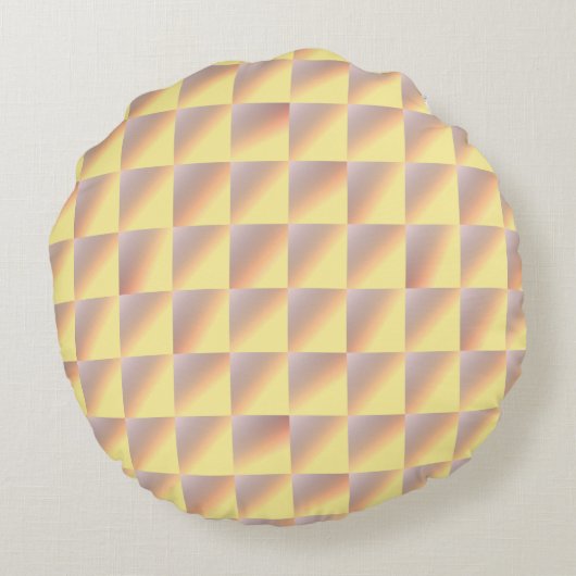 Tone-on-tone squares. rond kussen (Achterkant)