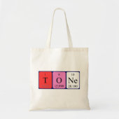Tone Periodic Table Name canvas tas (Voorkant)