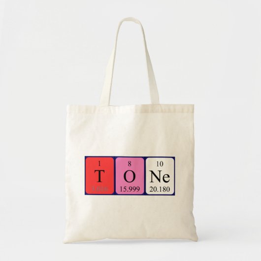 Tone Periodic Table Name canvas tas (Voorkant)
