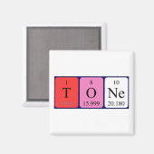 Tone periodieke table name magnet (Voorkant / Achterkant)