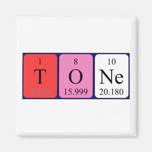 Tone periodieke table name magnet (Voorkant)