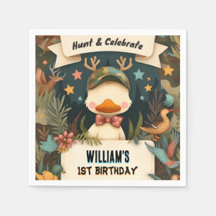 Tone Wild Camo Oh Deer Eend jacht 1e verjaardag Servet