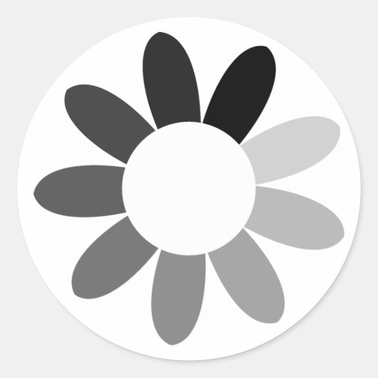 toneflower (kleur) ronde sticker (Voorkant)