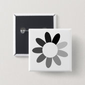 toneflower (kleur) vierkante button 5,1 cm (Voorkant /achterkant)