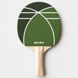 Tonen Groen Gepersonaliseerde Ping Pong Bat Tafeltennisbatje