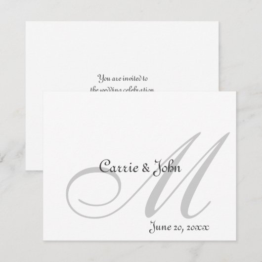 Tonen op Tona Monogrammen Kaart (Voorkant / Achterkant)