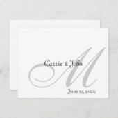 Tonen op Tonaire Monogrammen Kaart (Voorkant / Achterkant)