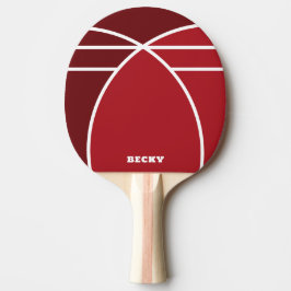 Tonen Rood Gepersonaliseerde Ping Pong Bat Tafeltennisbatje