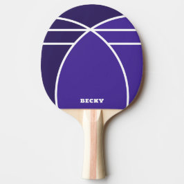 Tonen van Blauwe Gepersonaliseerde Ping Pong Bat Tafeltennisbatje