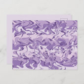 Tonen van Paarse marmeren kunst Briefkaart (Voorkant / Achterkant)