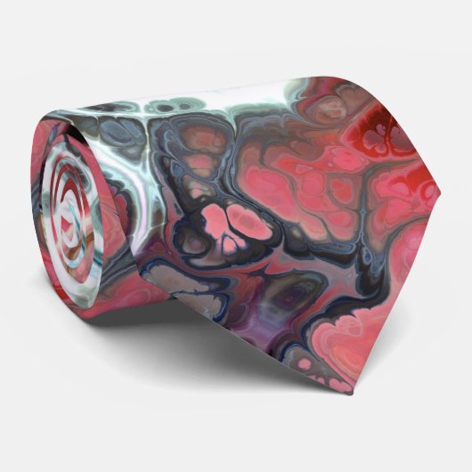 Tonen van roze en grijze marmer-stropdas-kleurstof stropdas (Opgerold)