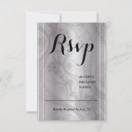 Tones of Gray Rsvp kaart met kantdetail