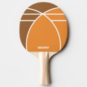 Tones of Orange Personalized Ping Pong Paddle Tafeltennisbatje (Achterkant)