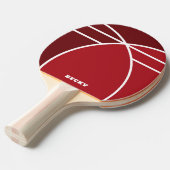 Tones of Red Personalized Ping Pong Paddle Tafeltennisbatje (Voorkant Gekanteld)