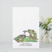 " Tong gebonden kikkers " briefpapier (Staand voorkant)