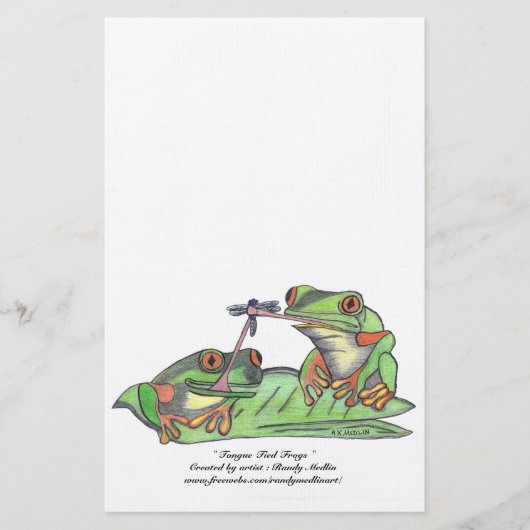 " Tong gebonden kikkers " briefpapier (Voorkant)