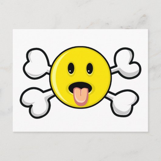 Tong Schedel en Kruisbeenderen Briefkaart (Voorkant)