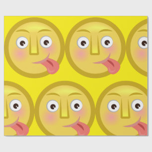 Tong Uit Emoji Grappig Onnozel Gezicht Cadeaupapier