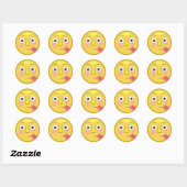 Tong Uit Emoji Grappig Onnozel Gezicht Ronde Sticker (Vel)