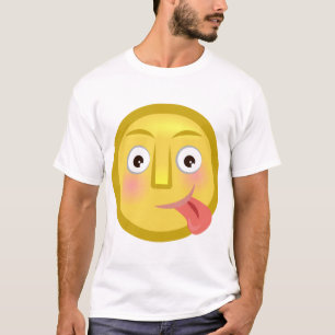 Tong Uit Emoji Grappig Onnozel Gezicht T-shirt