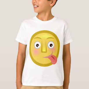 Tong Uit Emoji Grappig Onnozel Gezicht T-shirt