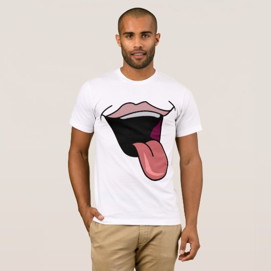 Tong uit Mannen T-shirt (Voorkant volledig)