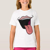 Tong Uit Meisjes T-shirt (Voorkant)