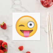 Tong uit met knipperend oog - Emoji Servet (Insitu)