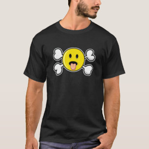 tong uit schedel en gekruiste botten t-shirt