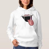 Tong uit Vrouwen Hoodie (Voorkant)