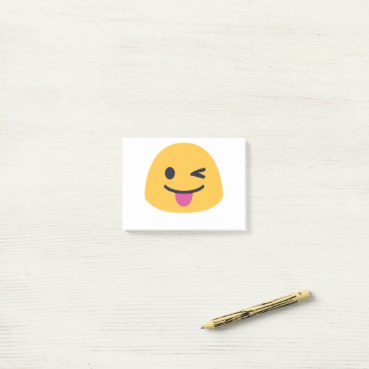 Tong-windende ogen uitsteken post-it® notes (Op bureau)