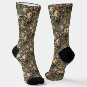 🩸 Tong zweepbloemen - Gotisch wandtapijt Sokken