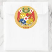 Tonga Crest Ronde Sticker (Tas)