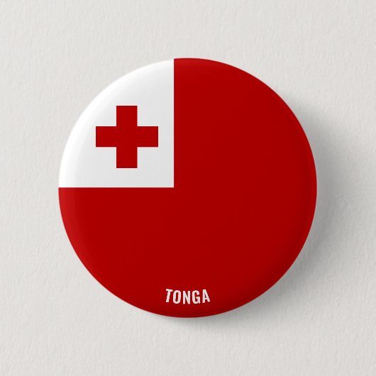 Tonga Flag Cute Patriotic Ronde Button 5,7 Cm (Voorkant)