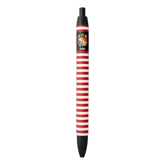 Tonga Flag Cute Patriotic Zwarte Inkt Pen (Voorkant Verticaal)
