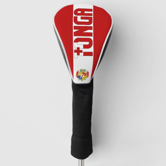 Tonga Flag Prachtige Patriotic Golfheadcover (Voorkant)