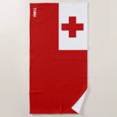 Tonga Flag Splendid Patriotic Strandlaken (Voorkant)