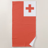 Tonga Flag Strandlaken (Voorkant)