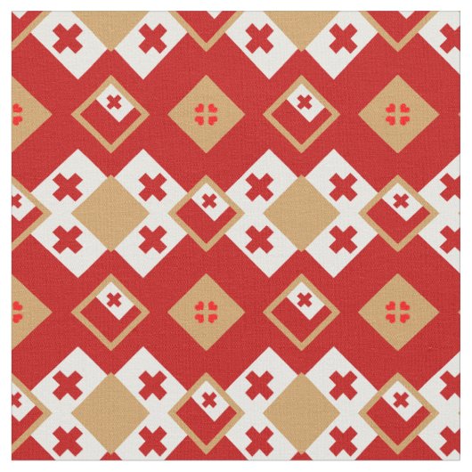Tonga Flag & Tonga Trendy Fabric-mode Stof (Close Up)
