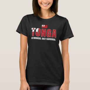 Tonga Geen Winnaars Alleen Overlevenden Tonga Rugb T-shirt