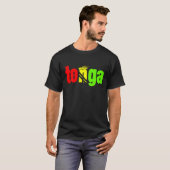 Tonga genoemd t-shirt in Reggae-kleuren (Voorkant volledig)