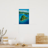 Tonga Illustratie Reis Kunst Vintage Poster (Keuken)