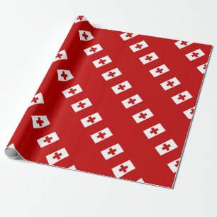 Tonga Island - vlag Rode Kruis Cadeaupapier