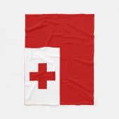 Tonga Island - vlag Rode Kruis Fleece Deken (Voorkant)