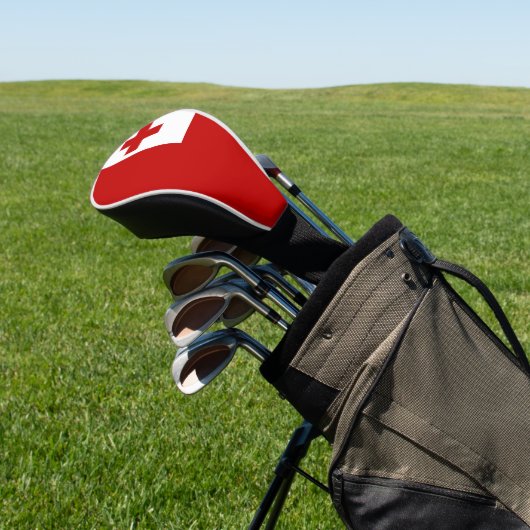 Tonga Island - vlag Rode Kruis Golfheadcover (Insitu)