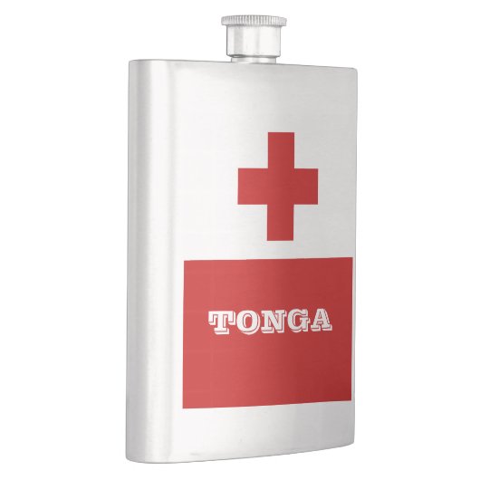 Tonga Island - vlag Rode Kruis Heupfles (Rechts)