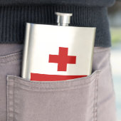 Tonga Island - vlag Rode Kruis Heupfles (Voorbeeld)