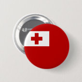 Tonga Island - vlag Rode Kruis Ronde Button 5,7 Cm (Voorkant /achterkant)