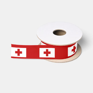 Tonga Island - vlag Rode Kruis Satijnen Lint
